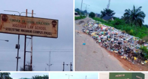 Environmental Decay: Refuse Dumps Litter Nigerian Law School Agbani