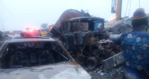 11 Vehicles, 12 Electric Poles Burnt In Lagos Tanker Fire