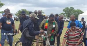 Zimbabwe President Donates 54 Bicycles To Village Heads As Christmas Gift