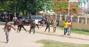 Violence Erupts At LP Secretariat As Anti-Abure Protesters Clash With Thugs