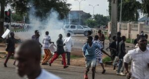 Protest Turns Rowdy As Police Block Entrance To Lagos Assembly