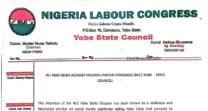Disregard False Strike Notice, Yobe NLC Urges Workers