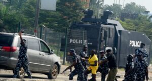 Just In: Police Operatives Beat Protesters, Fire Teargas In Rivers