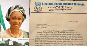 Tinubu’s Wife Reacts To Query Issued To Delta College Of Nursing Student Over Viral Chant