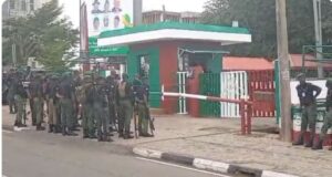 JUST IN: Tight Security At PDP Headquarters Ahead Of Crucial NEC Meeting