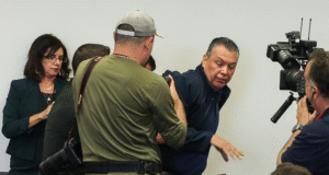 Drama As US Senator Is Pushed Out Of Trump Official’s Press Conference