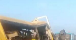 Eight K!lled, Several Injured As Mazda Bus Collides With Truck In Badagry