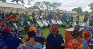 Benue Governor Under Fire For Distributing Branded ‘Hyacinth Cares’ Wheelbarrows To Women