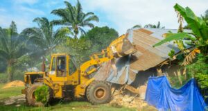 VIDEO: Enugu Council Boss, Hon. Ogbodo, Leads Demolition Of Kidnap Hideout In Umueze, Reaffirms Zero-Tolerance On Crime