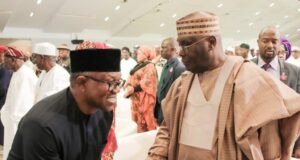 Photo Of Peter Obi Greeting Atiku On Bent Knees Sparks Online Debate