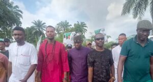 Enugu LG Polls: Mammoth Crowd As Dr. Johnpaul Anih Leads NDC Campaign Flag-Off, Reads Riot Act To APC