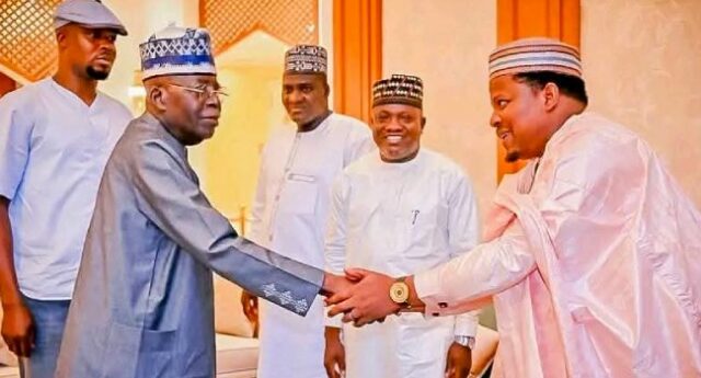 Tinubu-meets-suspended-Zamfara-lawmakers-650x350